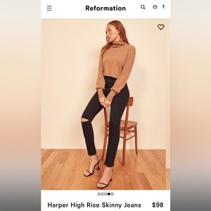Reformation Harper High Rise Skinny Jean NWT